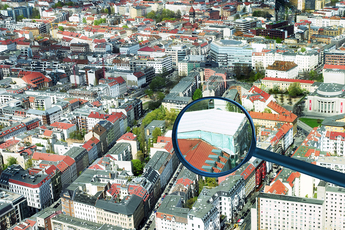 Luftbild Berlin mit Lupe: Markt- und Standortanalysen